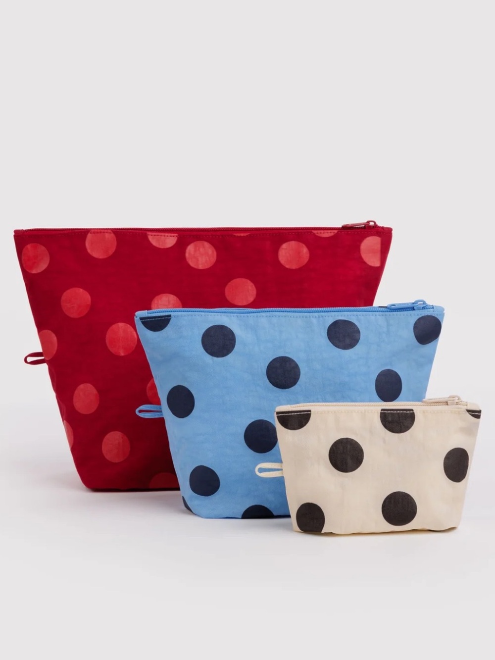 BAGGU Go Pouch Set In Polka Dot Mix